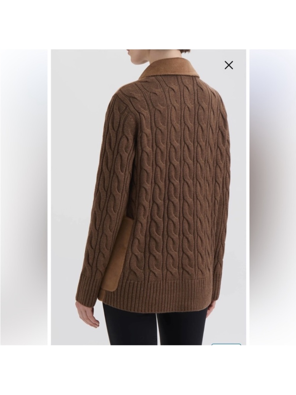 HUNTER Wool Blend Double Breasted Knit Sleeve Jacket NWT Size M - Picture 6 of 10